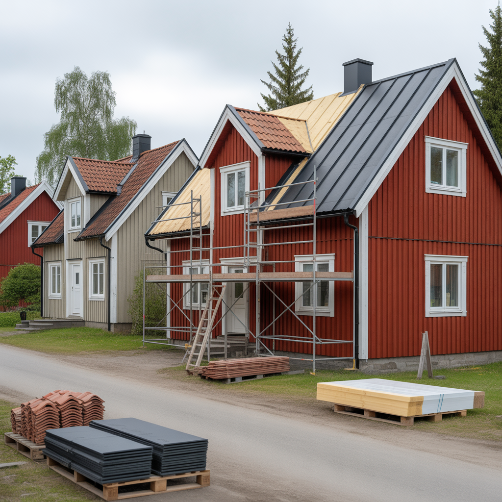 kostnad for takbyte 2025 priser per m2 material och rot