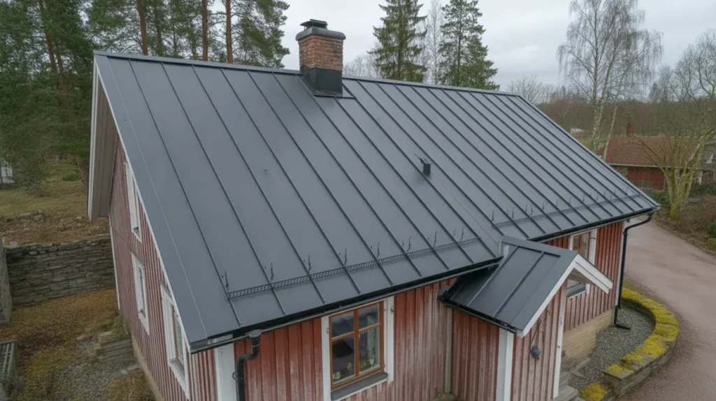 nylagt bandt ckt dubbelfalsat pl ttak i tullingeberg tullinge