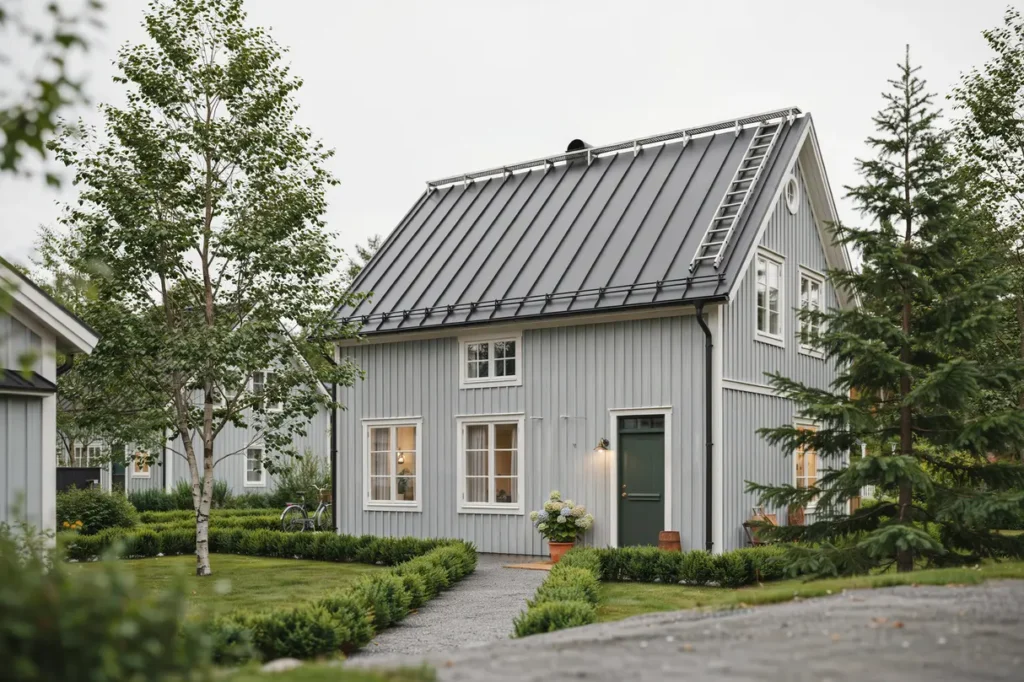 f rdigst lld taks kerhetsanpassning med stege p villa i riksten